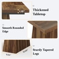 thumbnail image 5 of KIOOTTO 63" Modern Executive Desk: mid-century design, curved edges, tapered legs, spacious surface. Stylish and functional for home/office use., 5 of 8