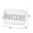 thumbnail image 2 of Uobin Clear For Bride Wedding Travel Toiletry Organizer Tote With Handle Bridesmaid Storage Pouch, 2 of 7