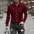 thumbnail image 7 of FDGIU Men's Fall Flannel Shirt - Button Down Plaid, Slim Fit Cozy Long Sleeve Fall Winter Layering Piece with Pocket, 7 of 7