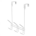 thumbnail image 2 of Home Basics Steel 3 Hook Over-The-Door Hanging Rack, White (3 Pack), 2 of 5