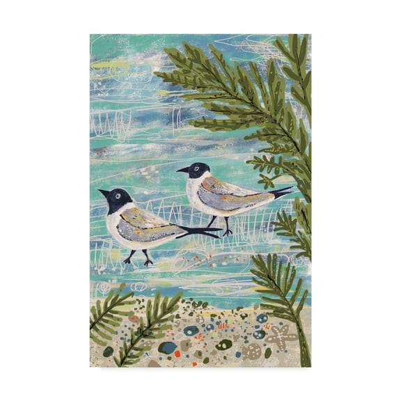 Trademark Fine Art 'Two Sea Birds' Canvas Art by Karen Fields