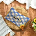 thumbnail image 3 of Hello Summer Sunflower Pillow Covers 12x20 Inch Farmhouse Blue Buffalo Plaid Stripes Lumbar Pillow Cases Cotton Linen Yellow Floral Cushion Cover for Sofa Couch Home Decor, 3 of 6