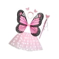 thumbnail image 4 of Conjunto de disfraz de hada para niñas, diadema con alas de mariposa, cosplay para fiesta de cumpleaños Falda de puntos, 4 of 9