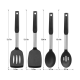 thumbnail image 4 of Xiao Hua Juego de 4 espátulas de silicona para cocinar, juego de utensilios de cocina de silicona resistentes al calor, espátula de cocina antiadherente, color negro, 4 of 5