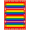 Multicolor Rainbow, Pattern 18, variant on ODIKA 8'x10' Washable Area Rug Non-Shedding, Easy Care, Vibrant Lgbt With Repeating Bands And Symmetrical Edge Detail for King Size Bedroom Under Bed, Master Suite