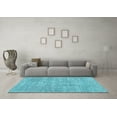 thumbnail image 3 of Ahgly Company Indoor Square Oriental Light Blue Industrial Area Rugs, 5' Square, 3 of 4