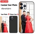 thumbnail image 2 of Fundas de vidrio con foto personalizada para iPhone, 15, 14, 13, 12, 11 Pro, XR, X, XS, 15Pro Max, Mini, 8, 7, 6, 6S Plus, Funda de cuero transparente de silicona, 2 of 5