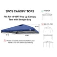 thumbnail image 3 of 2PCS 10x10 Pop Up Canopy Replacement Top Cover with Air Vent for Straight Leg Canopy Tent, Waterproof for Outdoor Garden Patio Camping Sun Shade(Top Only), Navy Blue, 3 of 6