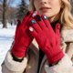 thumbnail image 4 of Guantes de Invierno Tejidos, Adornos de Cristal de Colores Variados, Mitones de Ganchillo de Dedo Completo con Buena Elasticidad para Niñas, Niños, Mujeres, 4 of 7