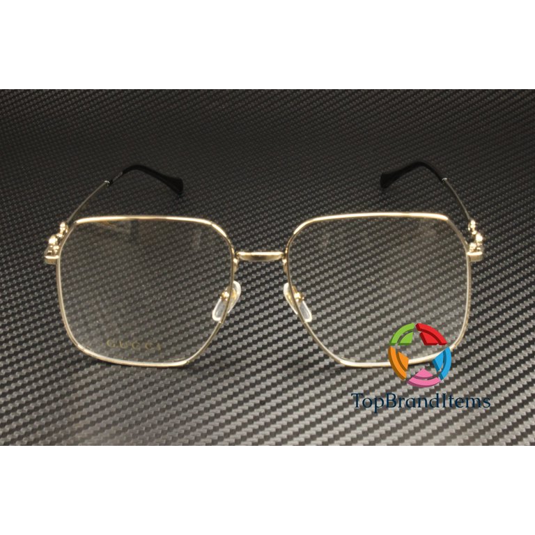 GUCCI GG0952O 002 Rectangular Gold Black Demo Lens 57 mm 