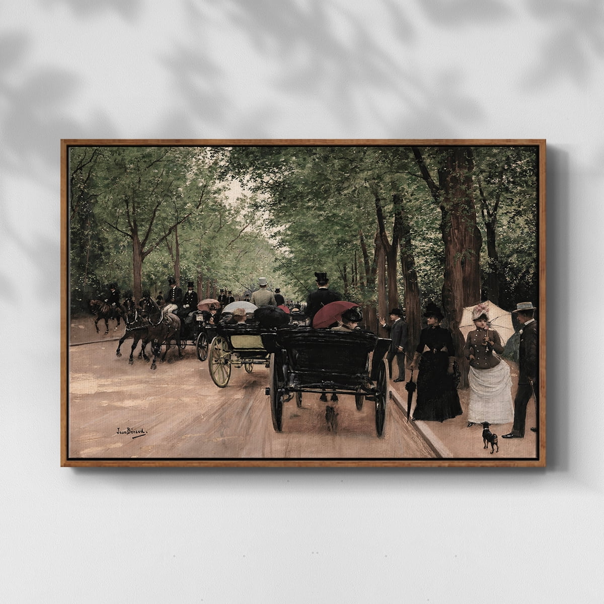 Vintage Animal Print-XXX By Wexford Home Framed in Walnut Wood Gallery Wrapped Canvas 17 in. x 25 in.