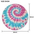 thumbnail image 6 of Colorful Tie Dye Mandala Pattern Round Tablecloth 60"x60",Wrinkle Wipeable Table Cloth for Kitchen Dining Room Picnic Patio Party, 6 of 6