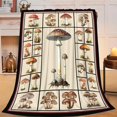 thumbnail image 2 of Mushroom Throw Blanket Mushroom Print Throw Blankets Gifts for Couch Sofa Bed Stuff Decor Soft Cozy Fleece Plush Warm Flannel Bedding for Lover Men Women Boys Girls 60"x80", 2 of 7