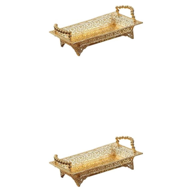 Wosthever Bandeja de fruta de boda dorada de Metal, revestimiento resistente al óxido y decoraciones de boda de superficie lisa, no es fácil Type1 NO1