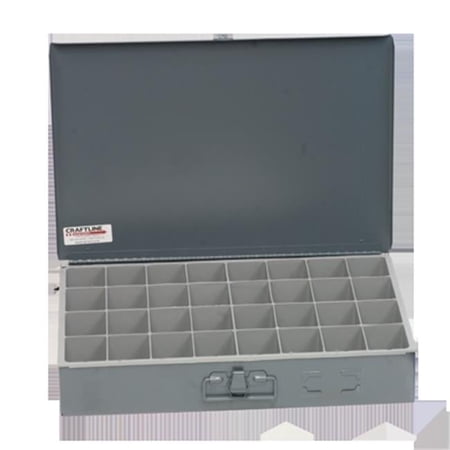 Craftline Steel Compartment Box 32 Bin Organizer Gray