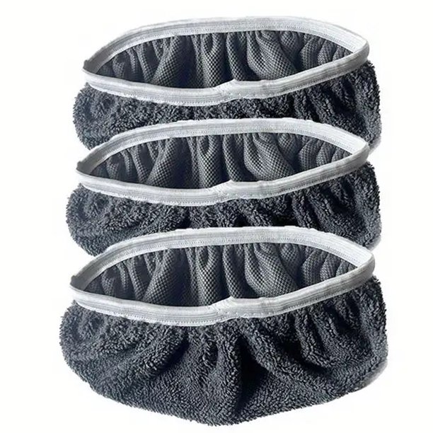 Paquete de 3 almohadillas de microfibra reutilizables compatibles con la fregona Swiffer Sweeper, funda para fregona plana húmeda y seca, almohadillas Swiffer lavables para limpieza de superficies y