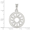 thumbnail image 2 of Beautiful Sterling Silver Polished Sun Pendant, 2 of 2