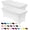 White, variant on Utopia Kitchen Spandex Tablecloth 1 Pack [4FT, White] Tight, Fitted, Washable and Wrinkle Resistant Stretch Rectangular Patio Table Cover for Event, Wedding, Banquet & Parties [48Lx30Wx30H Inch]