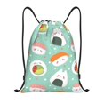 thumbnail image 1 of Xecao Kawaii Sushi Pattern Sports Drawstring Backpack - String Swim Gym Bag with Wet Proof Pocket for Women&Men-Small, 1 of 6