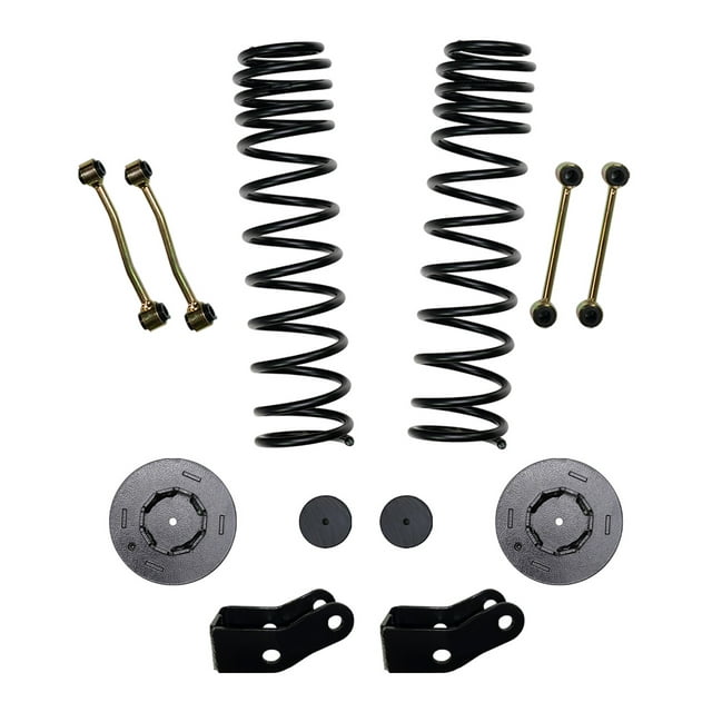 Fits 2020-2022 Jeep Gladiator JT Skyjacker Suspensions Lift Kit Suspension G250RPELT 2-1/2 Inch Front Lift; 1 Inch Rear Lift; Black Components