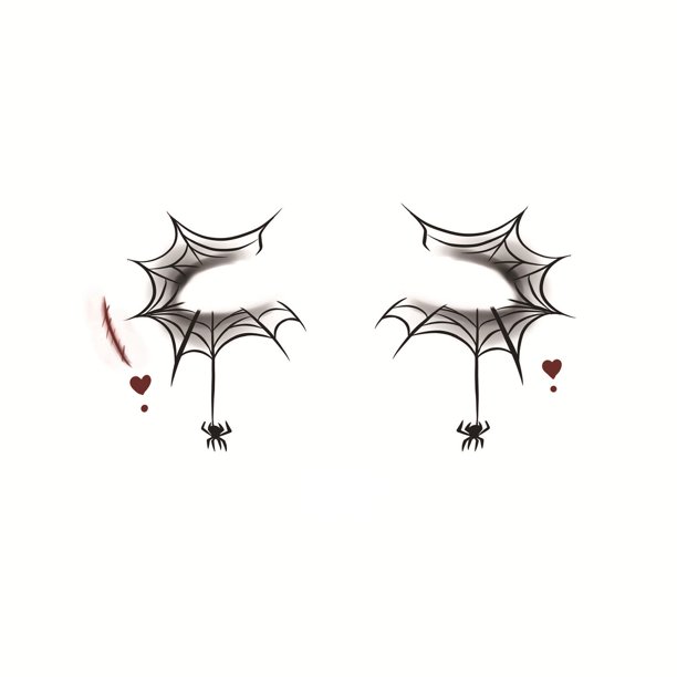 Almohadillas de cúrcuma Kojie, pegatinas para ojos y cara de Halloween, delineador de ojos, sombra de ojos, pegatinas temporales, pegatinas para mujeres y niñas, disfraz de Halloween, accesorios de ro