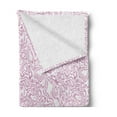 thumbnail image 2 of Snakeskin Print Soft Flannel Fleece Throw Blanket, Continuous Girly Adaptation of Fashion Animal Print, Cozy Plush for Indoor and Outdoor Use, 50" x 60", Lilac Dark Magenta, by Ambesonne, 2 of 5
