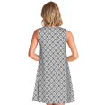 thumbnail image 2 of Bixox Gray Plaid Print Women's Sleeveless A-Line Dress with Pockets, Casual Knee-Length Tank Dress for Summer-Large, 2 of 7