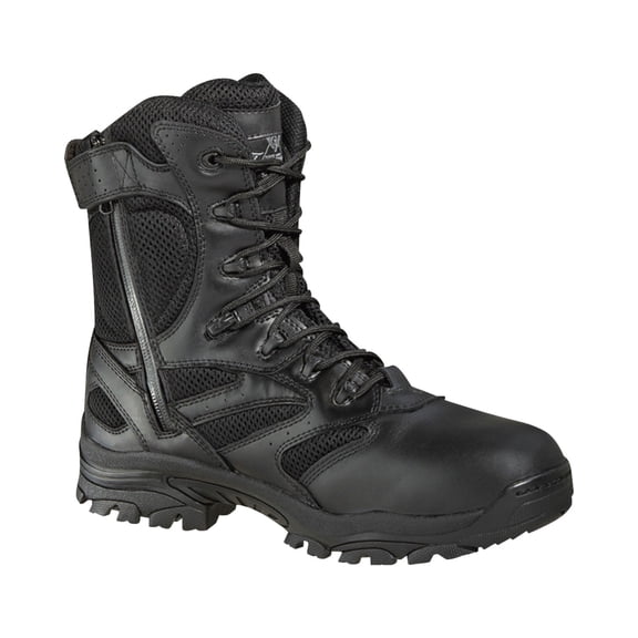 Thorogood Men's Deuce 8" Waterproof Side Zip Work Boot Black 10.5 EE US