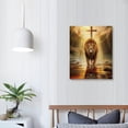 thumbnail image 3 of Nawypu Lion And Lamb Wall Art Vintage Framed Artwork Lion Of Judah Wall Art Canvas Abstract Painting Christian Posters Decorations For Bedroom Framed, 3 of 4