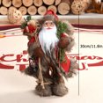 thumbnail image 3 of Muñeco de Papá Noel azul, adornos navideños, muñecos de Papá Noel de peluche, figuras para fiestas navideñas, adornos de mesa para la sala, regalo de Año Nuevo, 3 of 5
