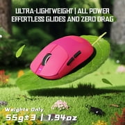 ATTACK SHARK X8SE Mouse with Grip Tape for Large Hand, 55g SUPERLIGHT, PixArt PAW3311 Gaming Sensor, BT/2.4G Wireless/Wired, Adjustable DPI up to 25000, 500mAh Battery (Berry Red)