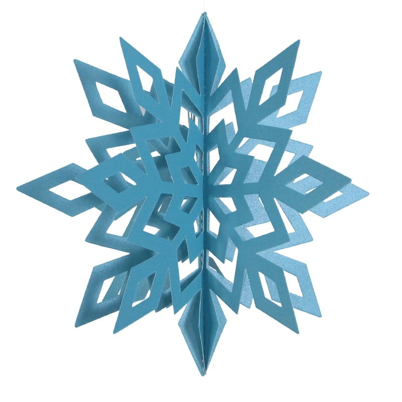 TwoPiece Winter Wonderland Snowflake Party Decorations 3D Card Hanging