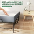 thumbnail image 4 of Folding Guest Bed with Memory Foam Mattress, Twin Size 75x38 Inch, Durable Steel Frame with 300lb Capacity, Portable Rollaway Bed for Adults, Space-Saving Foldable Design with Silent Wheels, 4 of 8