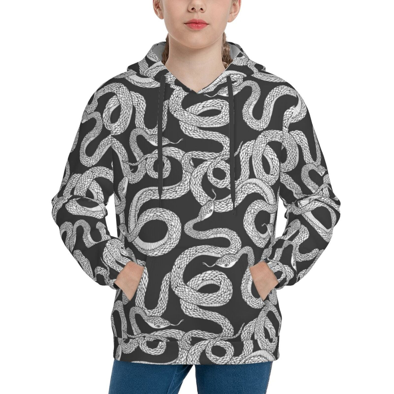 Kids Orange Safety Full Zip High Visibility Thick Fleece Hooded