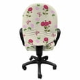 thumbnail image 3 of Floral Office Chair Slipcover, Spring Time Flowers Spread Bouquet on Pastel Tone Backdrop Pattern, Protective Stretch Decorative Fabric Cover, Standard Size, Grey Yellow Multicolor, by Ambesonne, 3 of 5