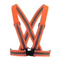 thumbnail image 2 of Reflective Vest Adjustable Elastic Safety Vest Strap for Running Cycling Jogging Orange, 2 of 4