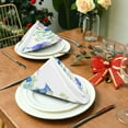 thumbnail image 3 of Coolnut Set of 6 Field Flowers Satin Napkin Square 20 Inches Table Napkins Soft Smooth Decorative Napkins for Wedding Banquet Party Decoration, 3 of 6