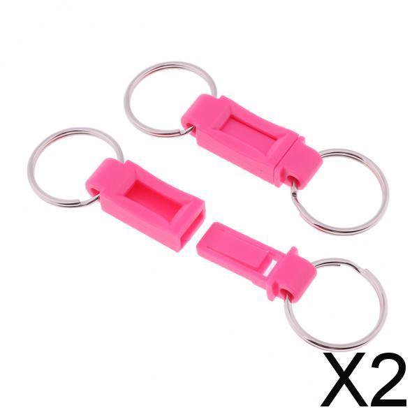 Llavero Desmontable de Alta Resistencia Fernando Liberación Rápida Color Rojo Rosa 2 piezas