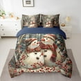 thumbnail image 2 of Homewish Cartoon Snowman Child Bedding Comforter Set, Merry Christmas King Bedding Sets, Rustic Farmhouse Reversible Bed Sheets, Breathable Home Decor, 2 of 7