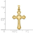 thumbnail image 2 of 14K Yellow Gold Charm Pendant Themed 28 mm 15 Budded Cross, 2 of 2