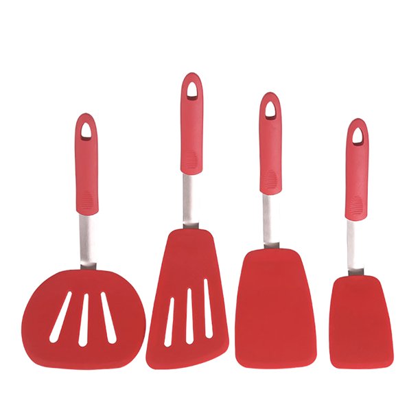 Stainless Steel Elastic Silicone Spatula HeatResistant FlipTop