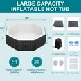 thumbnail image 4 of 77" X 77" X 25" Inflatable Hot Tub for 4-6 Person Polygon, 240 Gallon Large Portable Hottub Spa with 130 Bubble Air Jets, Blow Up Spa Bathtub with LED Control Panel, 2 Filter, Temperature up to 104°F, 4 of 8