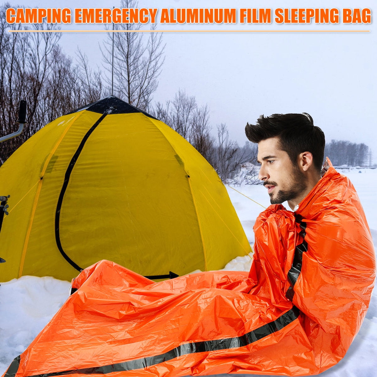 Hiking Easy Discovered&Rescued Suits for Camping Foldable&Reusable Thermal PE Traveling Climbing AOTU Emergency Blanket/Bag/Tent of Emergency Kit Emergency 