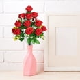 thumbnail image 2 of Artificial Roses Silk Flower Arrangement With 18 Realistic Rose Heads For Home Office Decor And Photography Props, 2 of 4