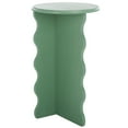 thumbnail image 4 of Safavieh Lilith Wavy Modern Wood Round End Table, Sage Green, 4 of 11