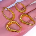 thumbnail image 4 of Gold Plating Hoop Earrings for Women,Hollow Oval Hoop Earrings Hypoallergenic U Shaped Hoops Earring for Jewelry Gifts, 4 of 10