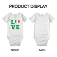 thumbnail image 3 of Love Italy Flag Heart Cute Baby Bodysuit, 3 of 5