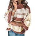 thumbnail image 3 of Pull en Tricot à Col Roulé Rouge pour Femmes, 3 of 3