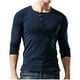 thumbnail image 2 of Blusa de manga larga para hombre, color sólido, informal, delgada, a la moda Pompotops oipoqjl2897, 2 of 3