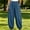 Navy, variant on Women's Daily Cotton Linen Jogger Pants Elastic Waist Cuffed Ankle Loose Harem Relaxed Fit Navy XL